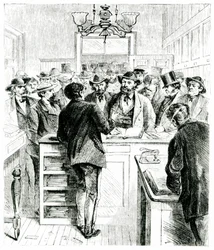 An immigrant is naturalised in a courtroom in Newark, New Jersey